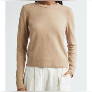 Nordstrom womens camel cashmere crewneck sweater size Small